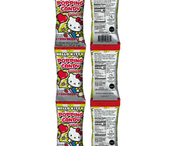 Hello Kitty Popping Candy & Lollipop Strawberry Flavor