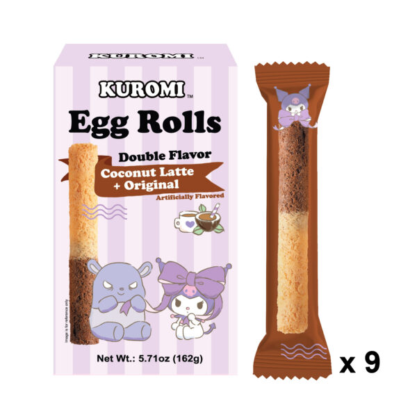 Kuromi Double Flavor Egg Rolls Coconut Latte & Original Flavor